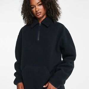 Topshop Black Teddy Jacket